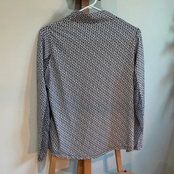 IBKUL Womens M Geometric Black and White 1/4 zip - Picture 3 of 5